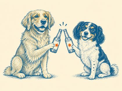 Luna e Lori brindando